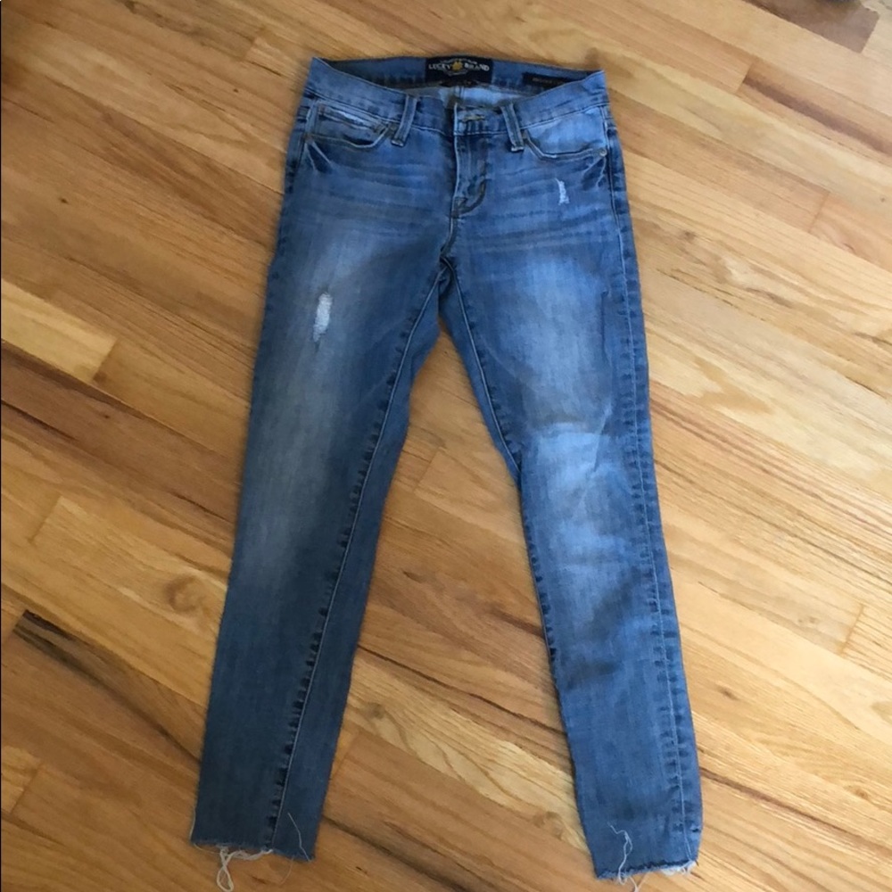 Lucky brand light wash skinny ankle jeans